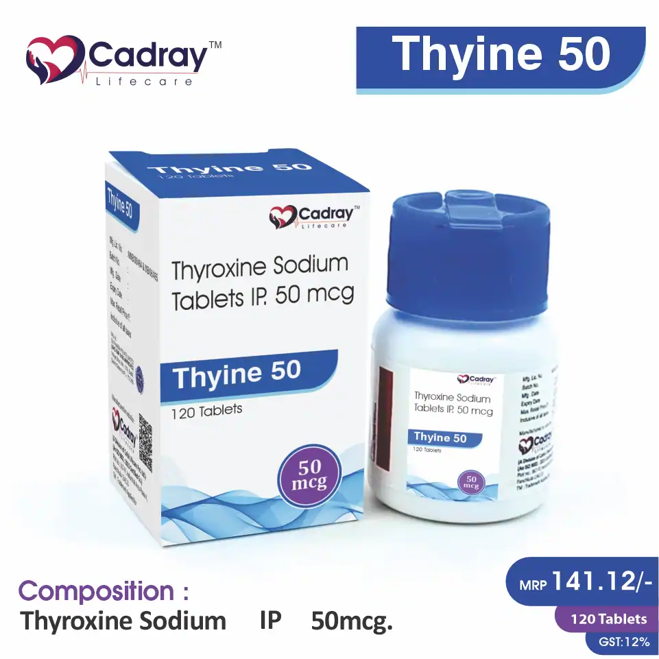 Thyroxine (Levothyroxine) 50 mcg Tablet | Best price for PCD Pharma Franchise | Thyroid hormone replacement
